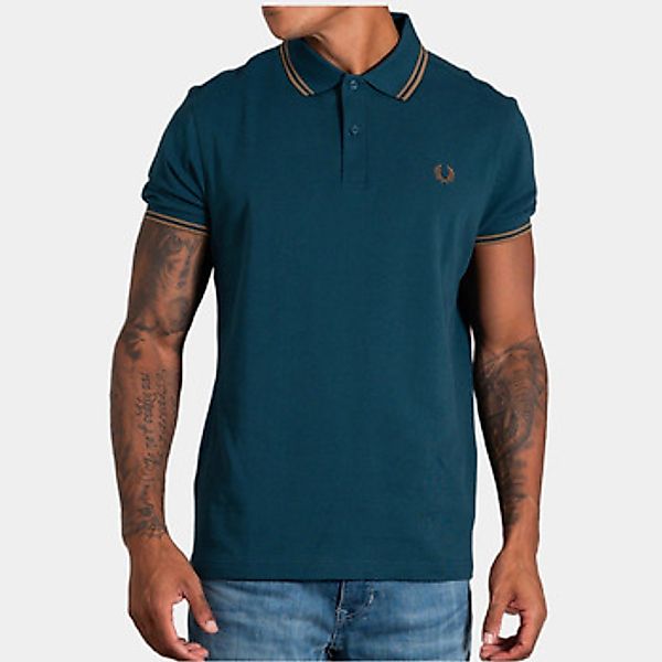 Fred Perry  Poloshirt Twin tipped polo - dark petrol shaded stone günstig online kaufen