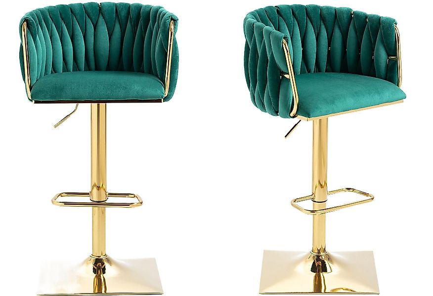 LVHOM Barhocker 360° drehbare moderne Samt-Barstühle, günstig online kaufen