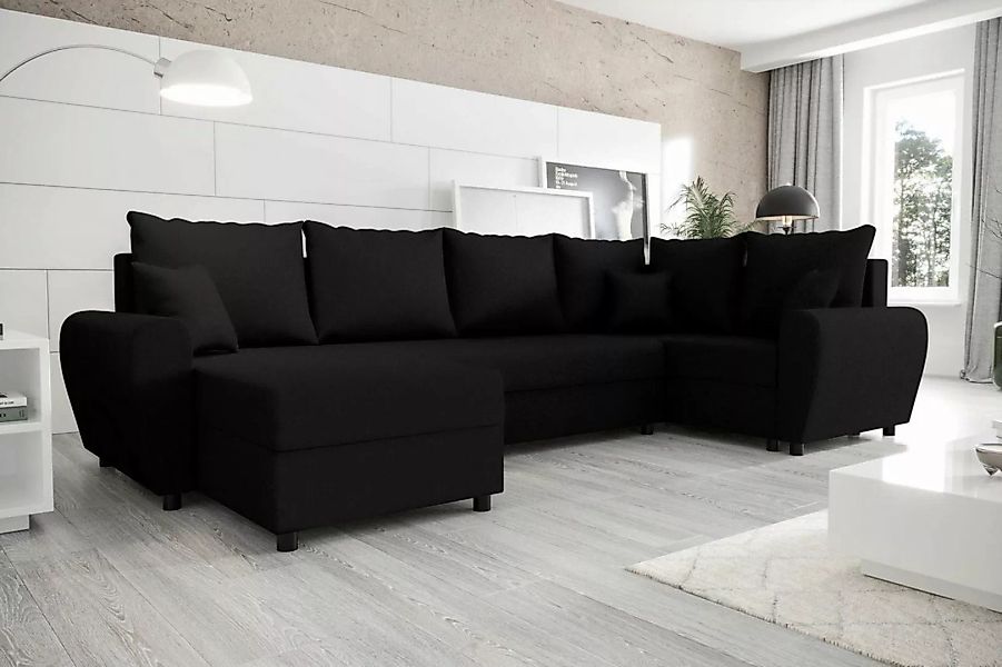99rooms Wohnlandschaft Haven, U-Form, Eckcouch, Sofa, Sitzkomfort, mit Bett günstig online kaufen