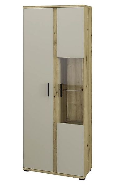 Vitrine inkl.  Beleuchtung ca.75x196x35 cm Artisan / Kaschmir günstig online kaufen