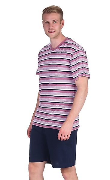 Moonline Shorty Herren Pyjama kurzer Schlafanzug günstig online kaufen