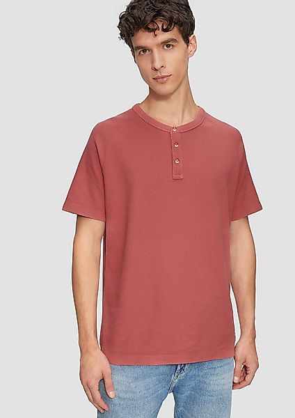 s.Oliver Kurzarmshirt T-Shirt T-Shirt mit Waffelstruktur und Henleyausschni günstig online kaufen