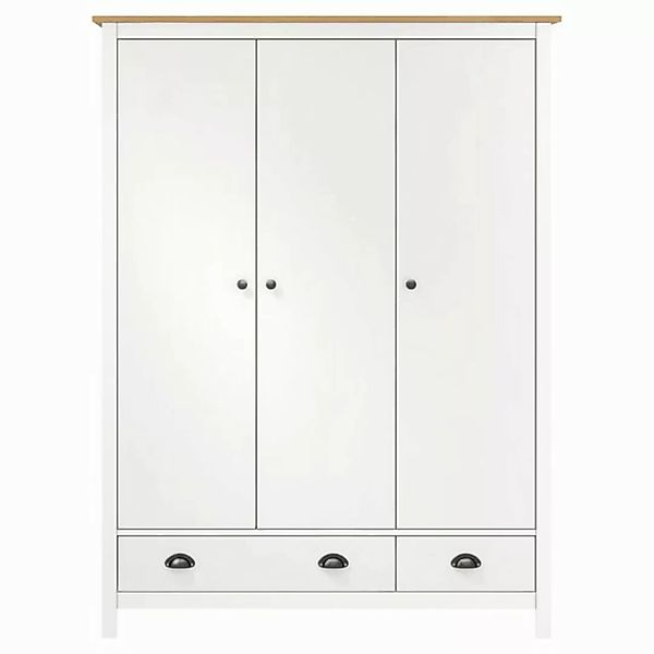 vidaXL Kleiderschrank Kleiderschrank mit 3 Türen Hill Weiß 127x50x170 cm Ki günstig online kaufen