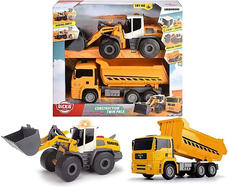 Dickie Toys Spielzeug-Baumaschine Construction Twin Pack, (Set), mit Licht günstig online kaufen