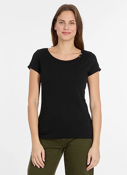 Ragwear T-Shirt "FLLORAH GOTS" mit süßen Zierknöpfen am Ausschnitt günstig online kaufen