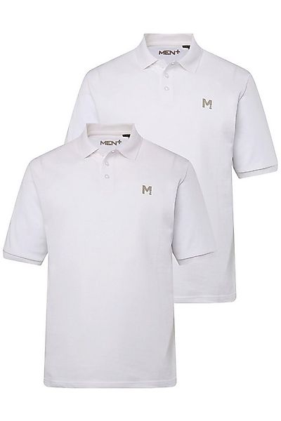 Men Plus Poloshirt Poloshirts 2er-Pack Basic Piqué Halbarm günstig online kaufen