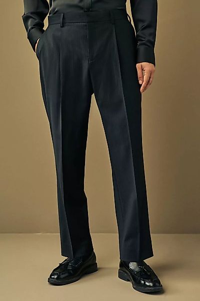 Next Anzughose Gestreifter Anzughose aus Wollmix (1-tlg) günstig online kaufen