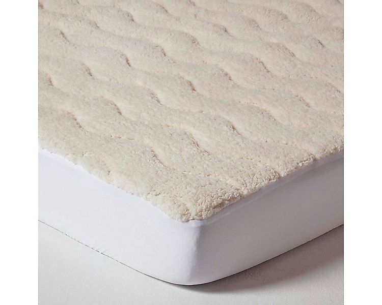 Homescapes, Topper Warmer, weicher Fleece-Matratzentopper 135 x 190 cm, 4 c günstig online kaufen