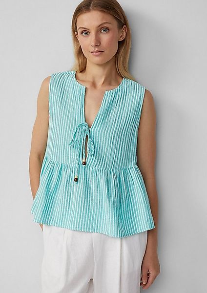 s.Oliver Blusentop Bluse Ärmellose Bluse im Relaxed Fit mit Bindedetail günstig online kaufen
