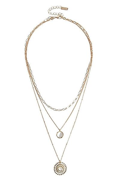 Next Kette mit Anhänger 3-reihige Halskette mit Blumendekor (1-tlg) günstig online kaufen