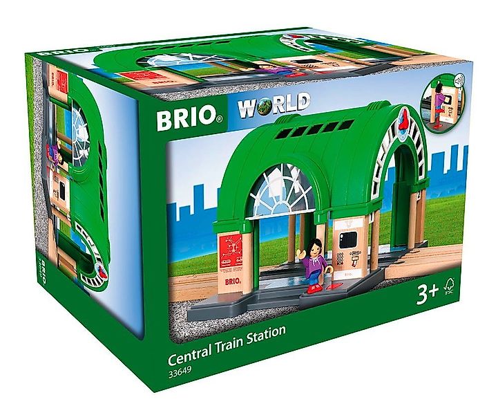 BRIO® Spielzeugeisenbahn-Gebäude World Gebäude Neuer Hauptbahnhof mit Ticke günstig online kaufen
