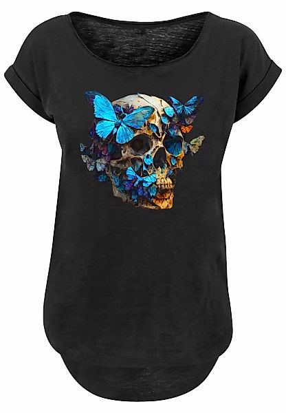 F4NT4STIC T-Shirt "Schmetterling Skull LONG TEE", Print günstig online kaufen