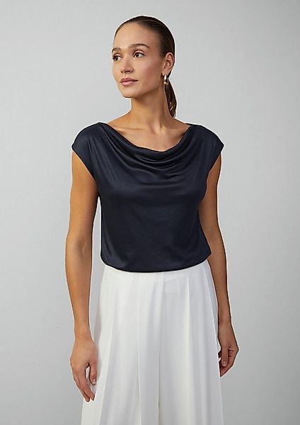 s.Oliver Kurzarmshirt T-Shirt Viskoseshirt aus Interlock-Jersey mit Wasserf günstig online kaufen