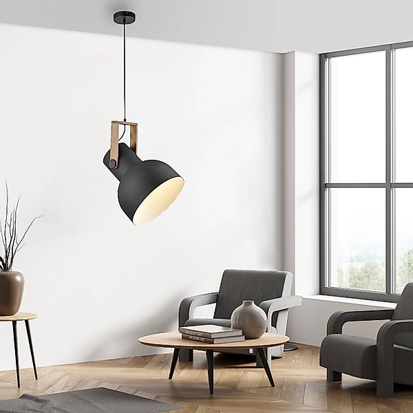 JUST LIGHT. Hängeleuchte Cup 2.0, Ø30cm, 1-flammig, schwarz günstig online kaufen