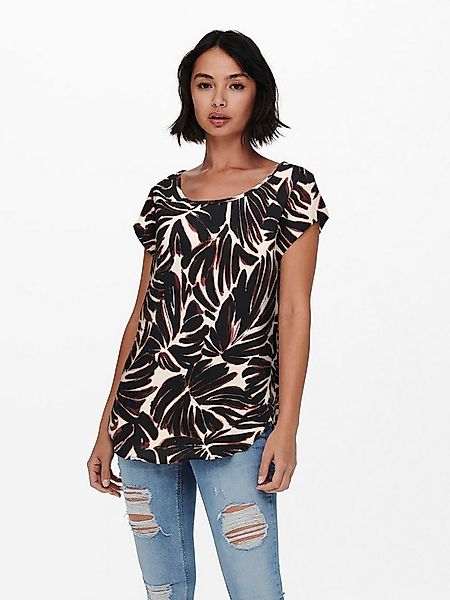 ONLY Shirtbluse ONLNOVA LIFE S/S TOP AOP PTM Viskose, regular fit, Rundhals günstig online kaufen