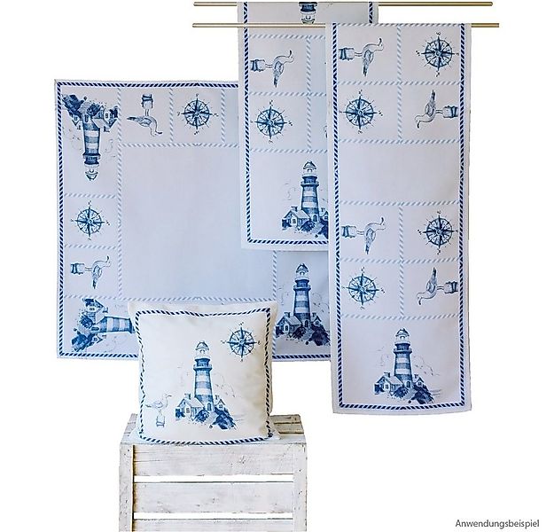 matches21 HOME & HOBBY Kissenbezüge Kissen-Bezug Leuchtturm Maritim Motiv b günstig online kaufen