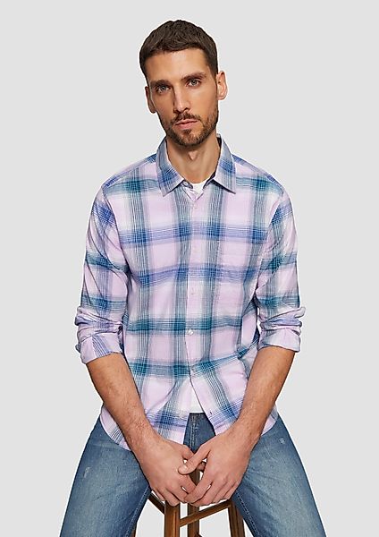 s.Oliver Langarmhemd Regular Fit: Kariertes Hemd günstig online kaufen