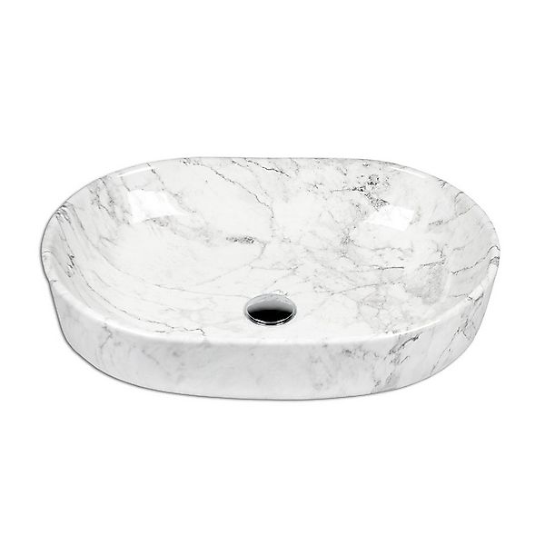 Stabilo Sanitär Waschbecken Waschbecken Keramik Marmoroptik Aufsatzwaschbec günstig online kaufen