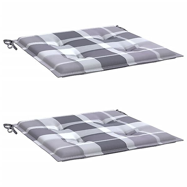 vidaXL Sitzauflage Gartenstuhl-Kissen 2 Stk. Grau günstig online kaufen