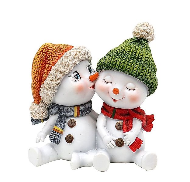 Dekohelden24 Dekofigur Schneekinderpaar mit Mütze und Schal in rot, grau, o günstig online kaufen