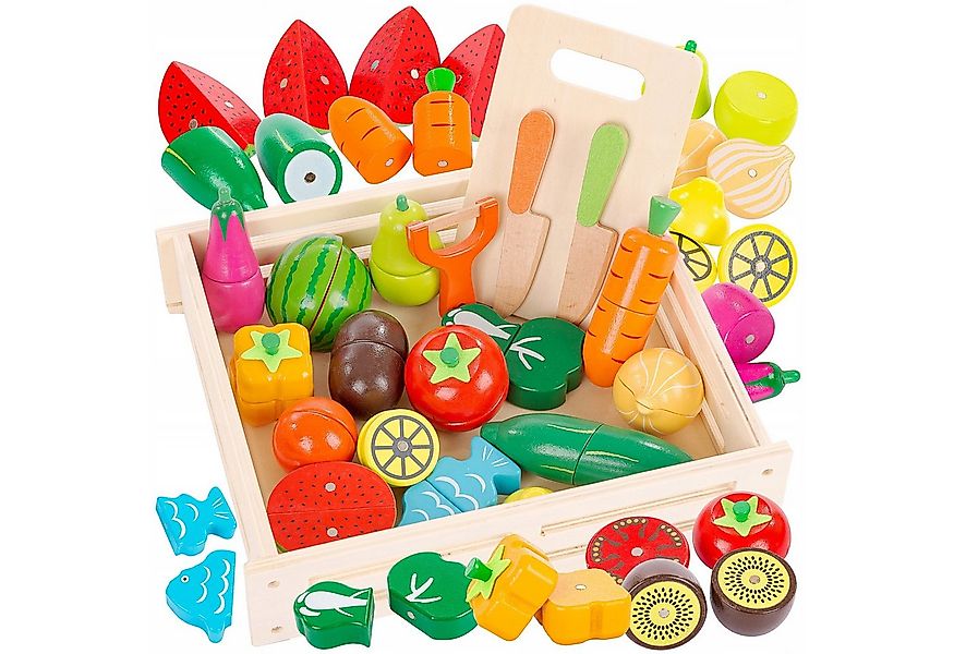Kinderplay Dolls & Strollers Spielküche Holz Schneideset Obst und Gemüse – günstig online kaufen