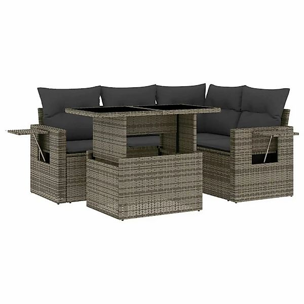 vidaXL Gartenlounge-Set 5-tlg. Garten-Sofagarnitur mit Kissen günstig online kaufen