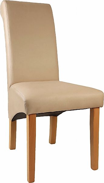 Home affaire 4-Fußstuhl "Rito", (Set), 2 St., Microfaser, Gestell Buche nat günstig online kaufen