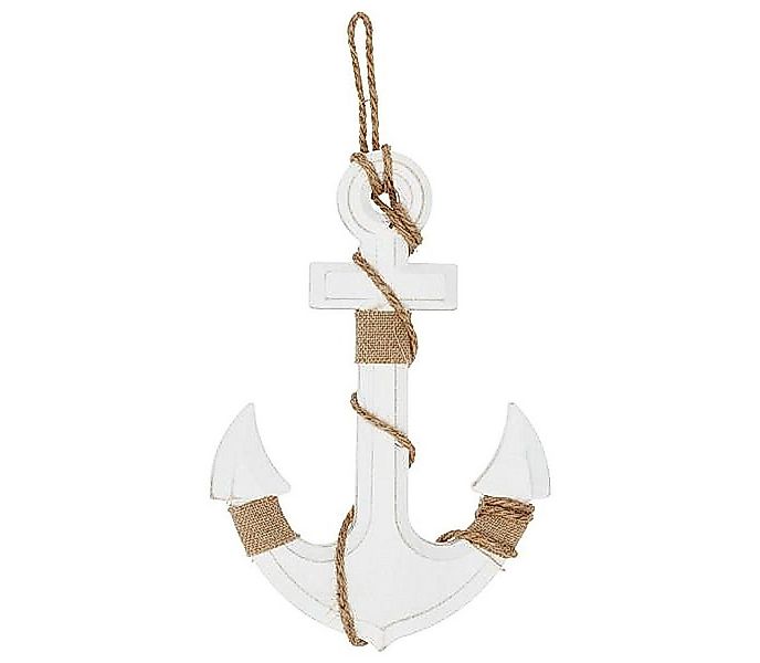 Macosa Home Dekofigur Dekoanker Weiß Holz zum hängen maritime Wanddeko Anke günstig online kaufen
