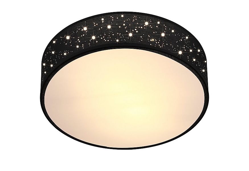 monzana Deckenleuchte, 38 cm, Sternenhimmel Rund Stoffschirm 38 cm 2-Flammi günstig online kaufen