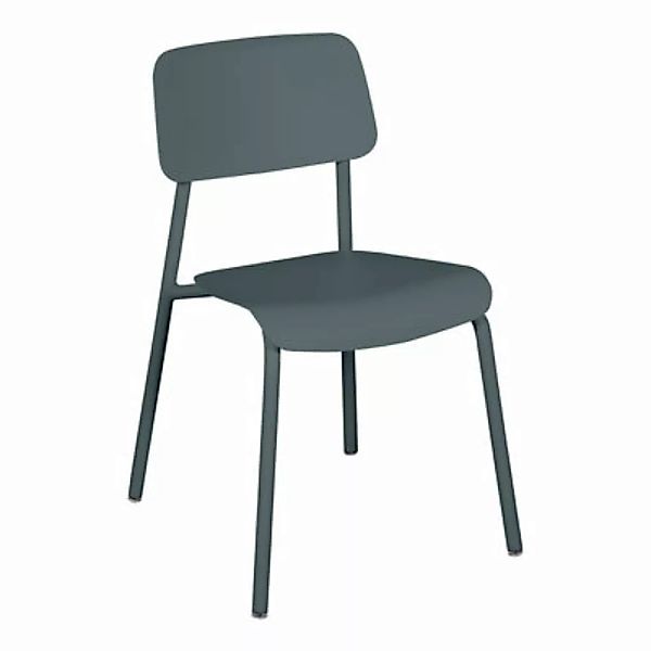 Stapelbarer Stuhl Studie metall grau / Aluminium - Fermob - Grau günstig online kaufen