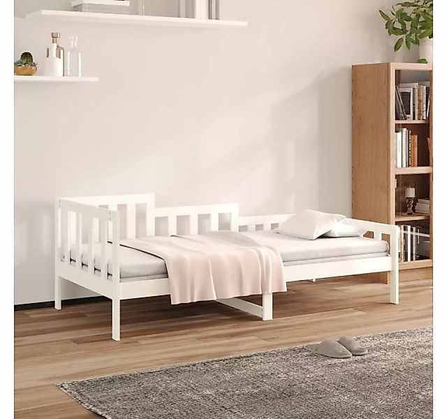 vidaXL Bett Tagesbett Weiß 90x190 cm Massivholz Kiefer günstig online kaufen