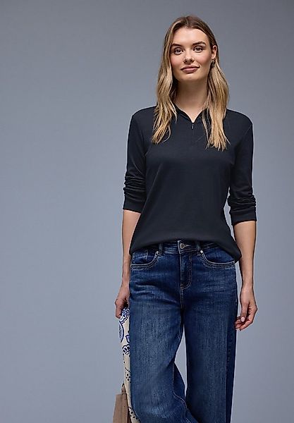 STREET ONE Poloshirt mit Zipper günstig online kaufen