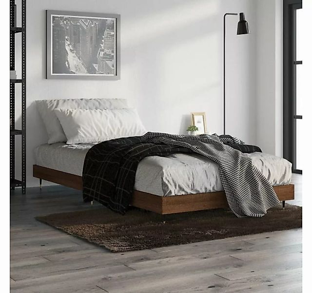 furnicato Bett Bettgestell Braun Eichen-Optik 90x190 cm Holzwerkstoff günstig online kaufen