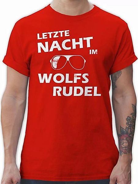 Shirtracer T-Shirt Letzte Nacht im Wolfsrudel - Hangover JGA Männer günstig online kaufen