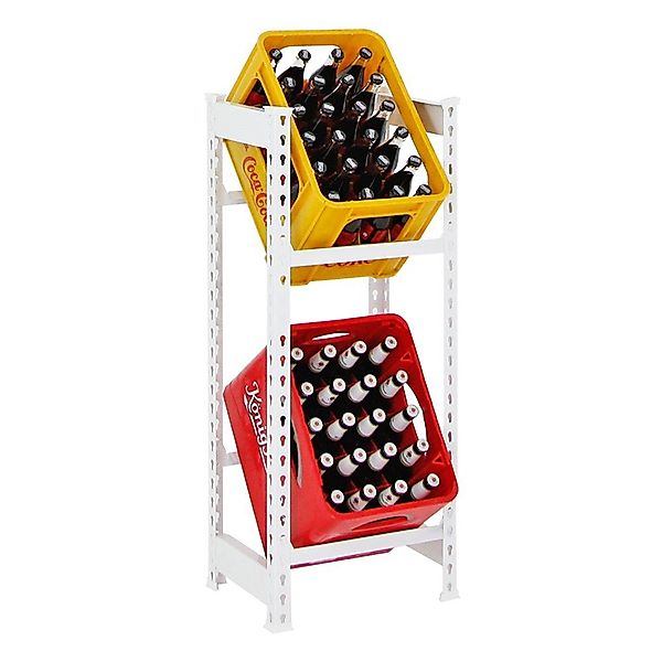 PROREGAL® Standregal Getränkekistenregal CAMEL 100x40x30cm Weiß, günstig online kaufen