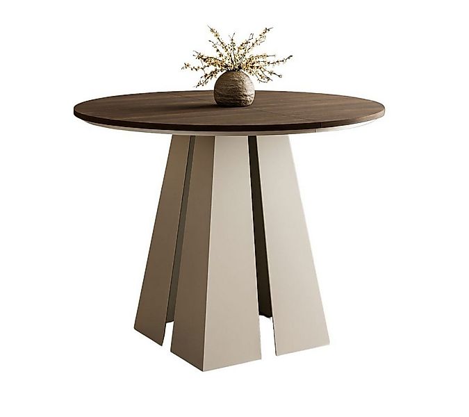 Compleo Esstisch Ø: 100cm oder 120 cm, Designer Tisch, ausziehbarer Tisch T günstig online kaufen