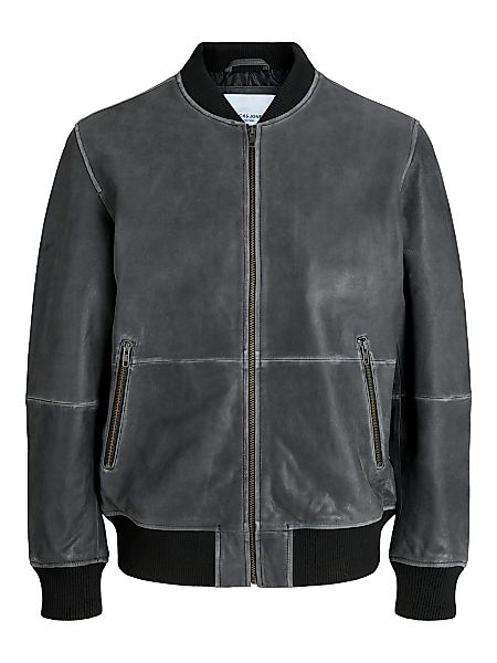 Jack & Jones Lederjacke "JJECHARGE LEATHER BOMBER SN", ohne Kapuze günstig online kaufen