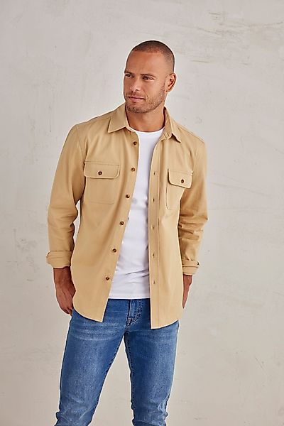 John Devin Langarmhemd Overshirt aus reiner günstig online kaufen