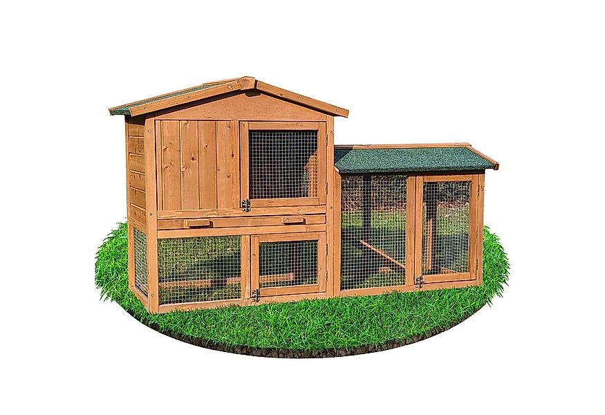 NYVI Kleintierstall Hasenstall mit Auslauf - Kleintierstall mit Gehege - 14 günstig online kaufen