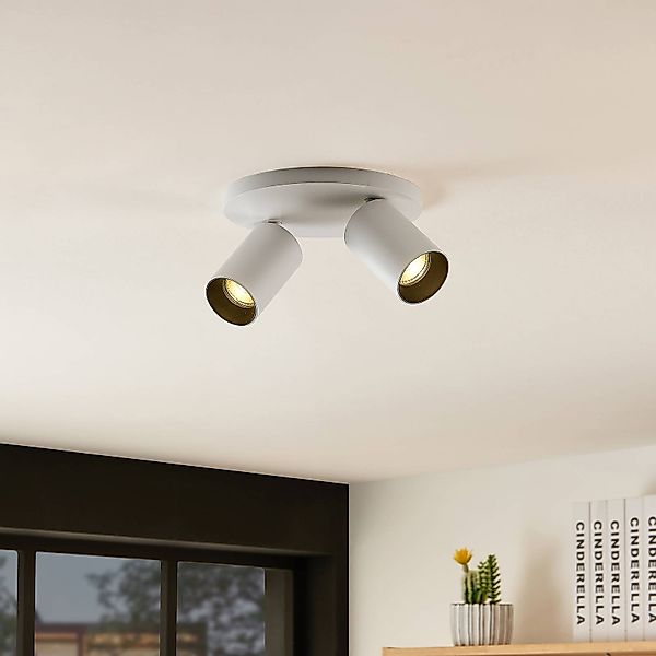 Arcchio Strahler Brinja, weiß, rund, Ø 6 cm, 2-flg., GU10 günstig online kaufen