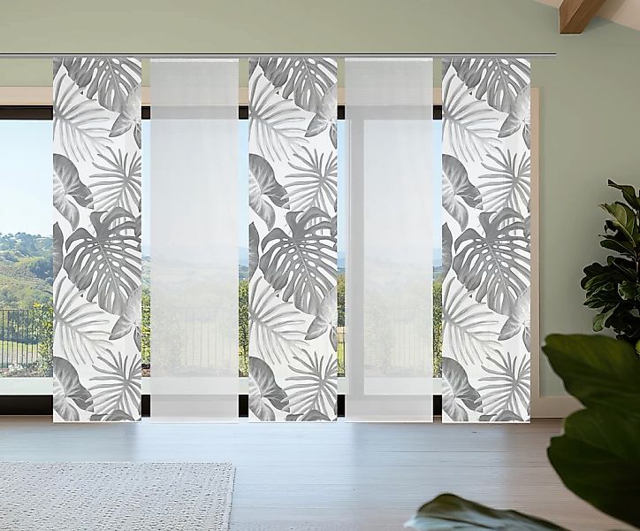 Vision S Schiebegardine "SANJA" Paneelwagen 5 Stk. tlg. Schiebevorhang,Bamb günstig online kaufen