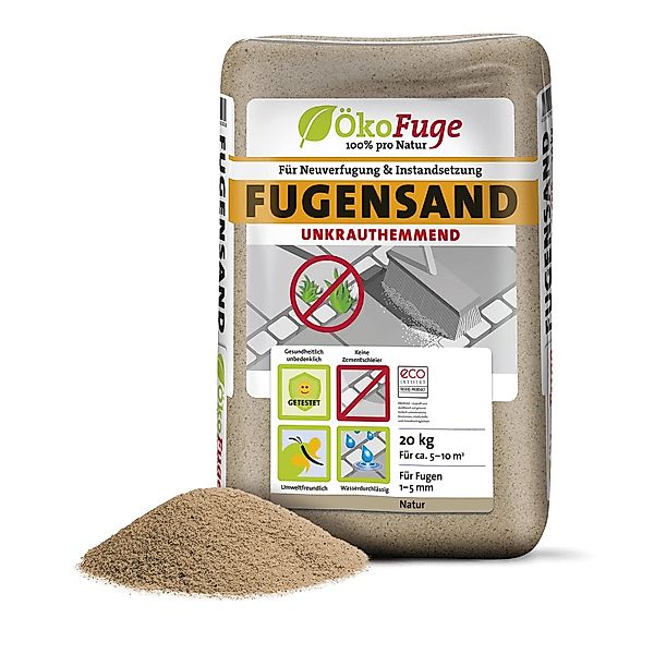 ökofuge Fugensand Natur 20kg x 50 Sack 1000kg Palette günstig online kaufen