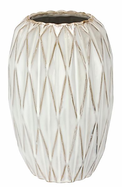 I.GE.A. Dekovase "Vase aus Keramik", (1 St.), Blumentopf geriffelt Zylinder günstig online kaufen