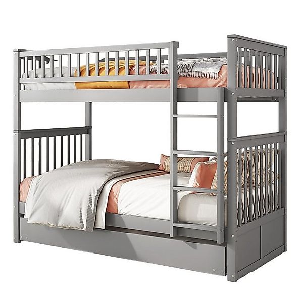 Ulife Etagenbett Kinderbett Dreierbett Hochbett mit Ausziehbett, 90 x 200cm günstig online kaufen