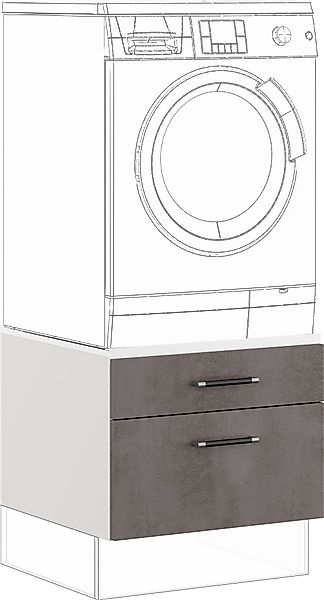 IMPULS KÜCHEN Waschmaschinenumbauschrank ""Prag", Breite/Höhe: 60/43,5 cm, günstig online kaufen