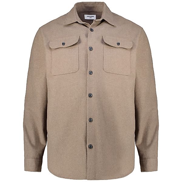 Jack&Jones Hemdjacke aus Baumwolle Farbe anthrazit Größe: 5XL günstig online kaufen
