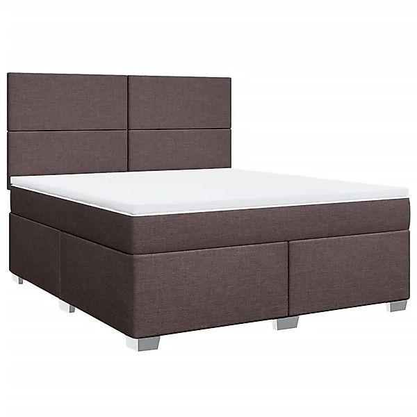 vidaXL Boxspringbett mit Matratze Dunkelbraun 180x200 cm Stoff 3290563 günstig online kaufen