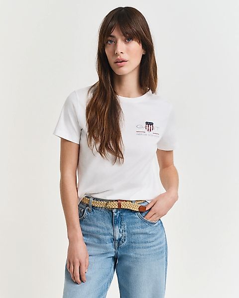 Gant T-Shirt "REG ARCHIVE SHIELD SS T-SHIRT" Stickerei, Rundhals günstig online kaufen