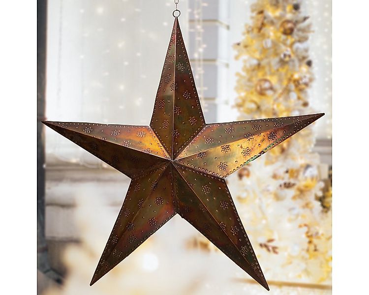 Antikas Weihnachtsfigur Weihnachtsstern, 3D, Deko, Weihnachten, Eisen, Kupf günstig online kaufen