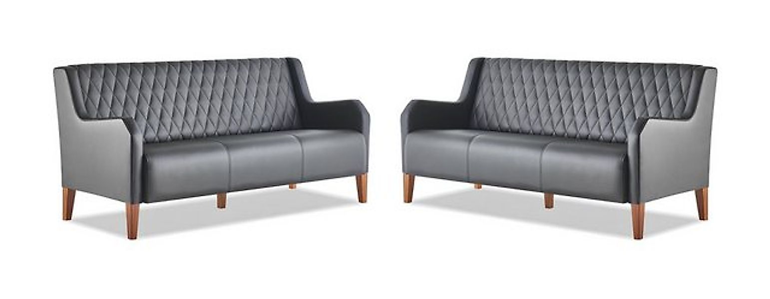 JVmoebel 3-Sitzer Sitzmöbel Modern Ledersofas Set 3-Sitzer Schwarz Sofa-Set günstig online kaufen